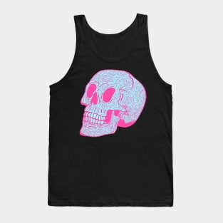 Skull Doodle (Pink) Tank Top